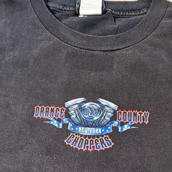 Orange County Choppers - New York Eagle Flag Tee (Faded Black) – 2XL - Picture 3 of 8